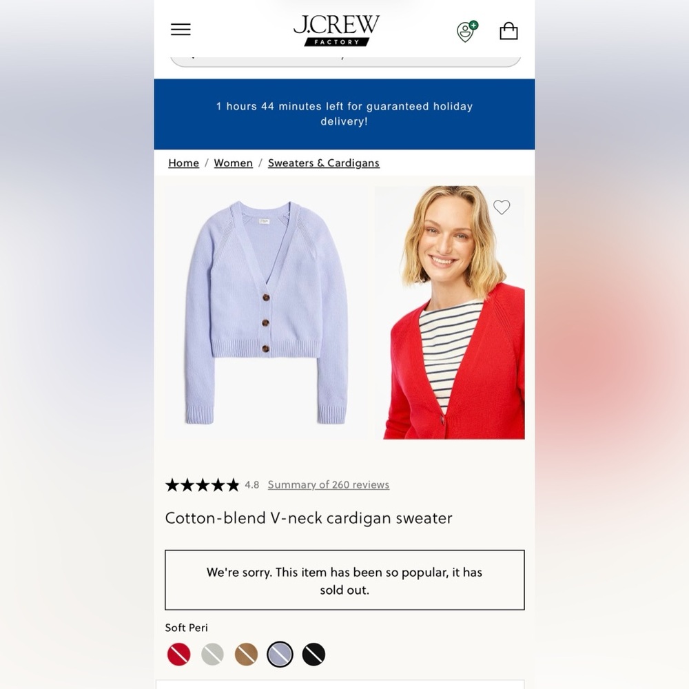 J. Crew Factory Women's Blue Cardigan Sweater XXS NWT - Picture 12 of 12